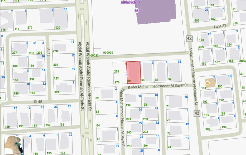 للبيع أرض في ضاحية عبدالله السالم