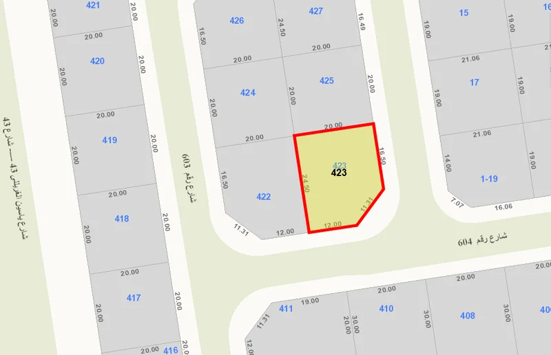 للبيع ارض في الزهراء ق6
