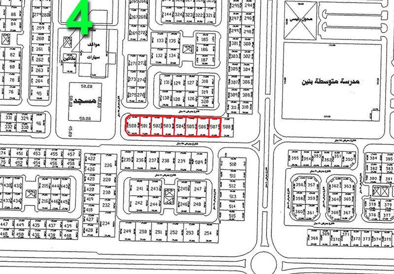 للبيع اراضي في الزهراء ق4 